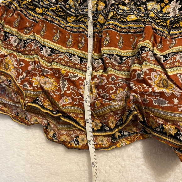 Crochet woven and floral maxi dress Small forever 21 - Picture 7 of 12